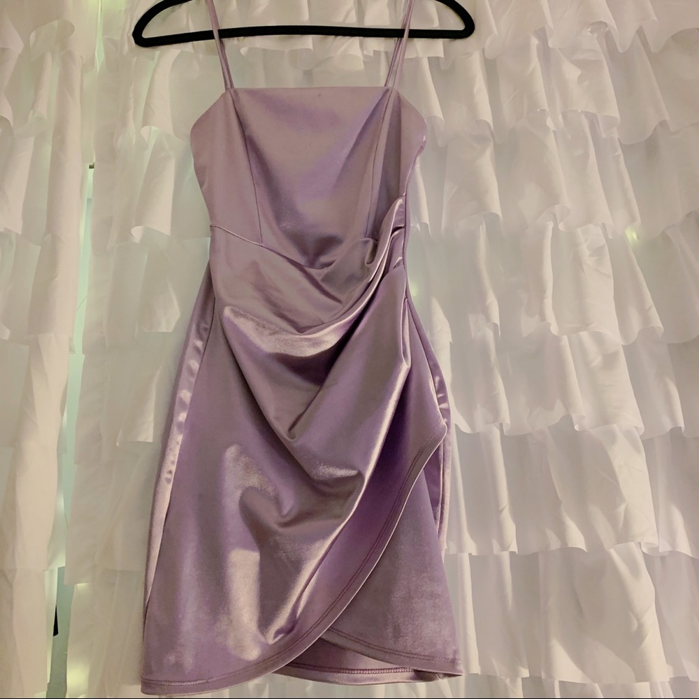 Mini purple dress